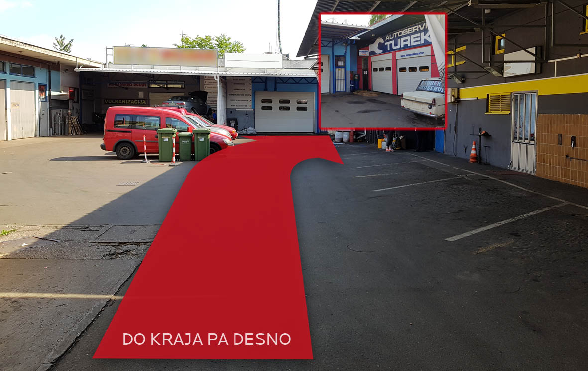 kako do autoservisa Turek